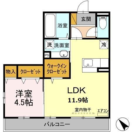 ルミエール(1LDK/3階)の間取り写真