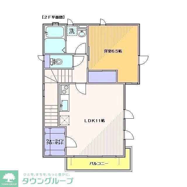 カーサフェニーチェ(1LDK/2階)の間取り写真