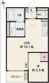 JACK TODANISHII(1LDK/2階)の間取り写真