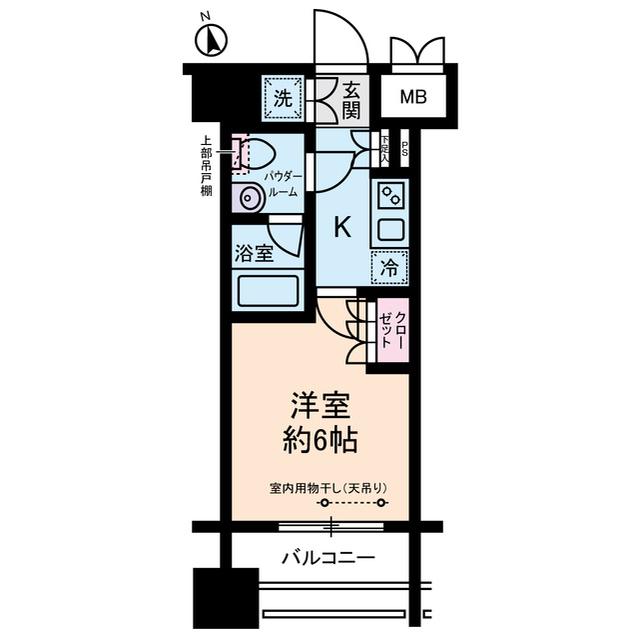 RISING PLACE 川崎(1K/11階)の間取り写真
