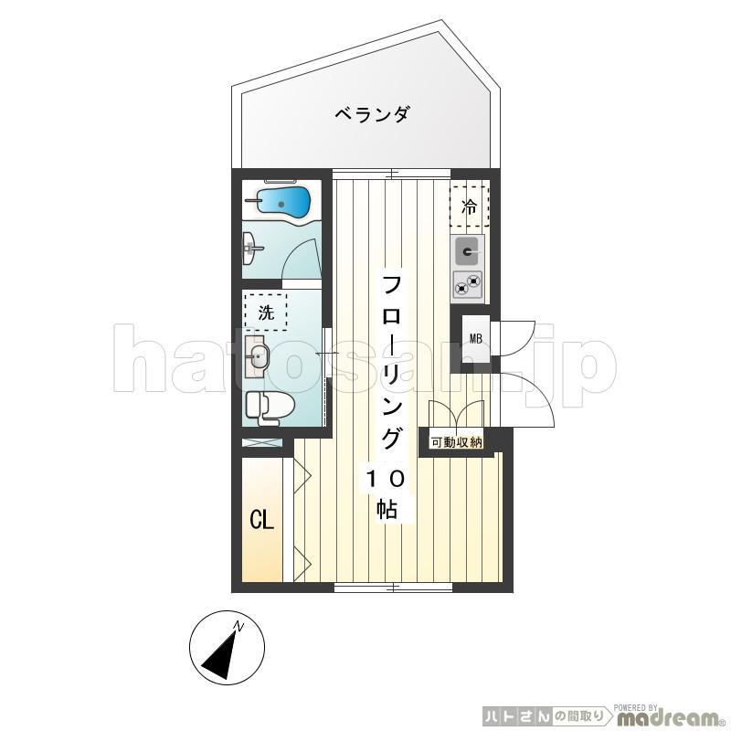 エムパーム小山II(ワンルーム/2階)の間取り写真