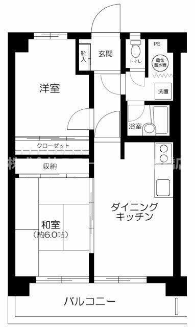 エーデルハイム155(2DK/2階)の間取り写真