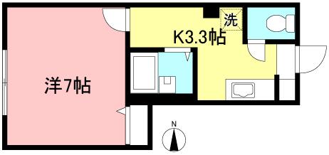 セピアコート(1K/1階)の間取り写真