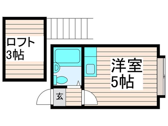 プラザ ドゥ ハローゲート(ワンルーム/1階)の間取り写真