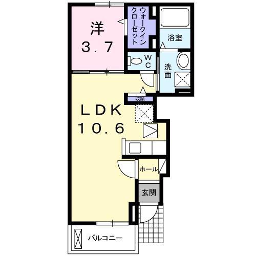 サンリットN A(1LDK/1階)の間取り写真