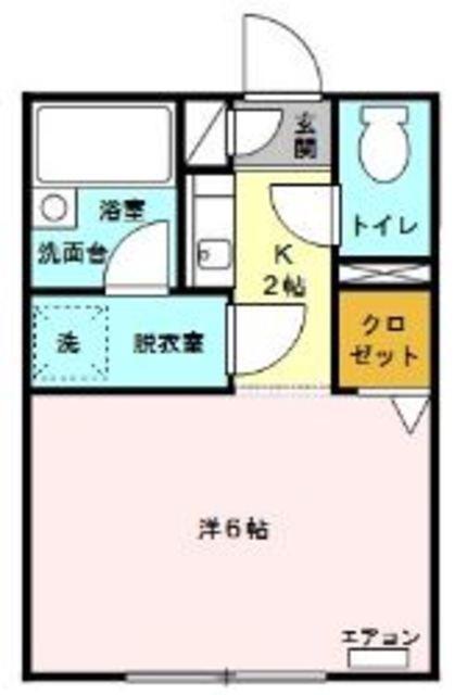 ピュアハウス(1K/1階)の間取り写真