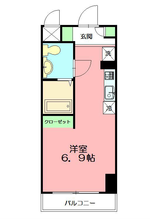 カレッジテラス東海大学前A棟(ワンルーム/2階)の間取り写真