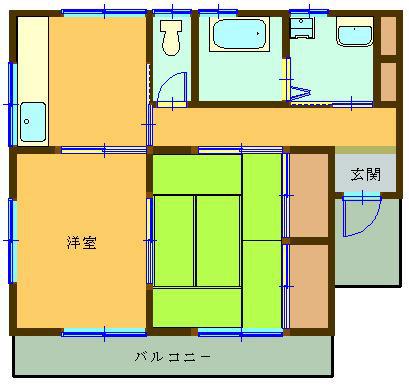 ハイツ東光(2K/2階)の間取り写真
