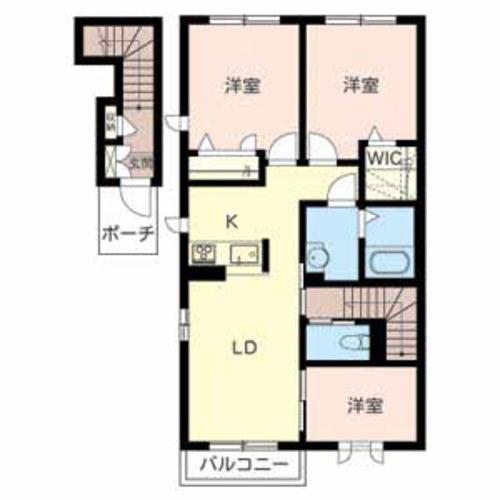 シャーメゾン ル レーヴ(3LDK/2階)の間取り写真