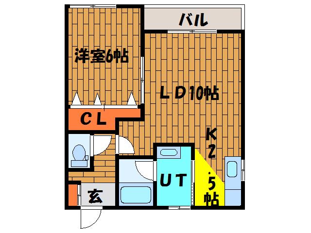 コーポすみれC棟(1LDK/1階)の間取り写真