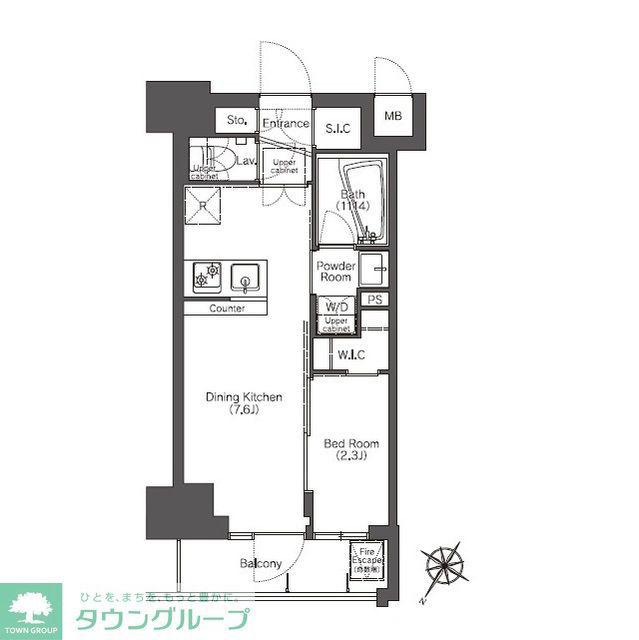 コンフォリア滝野川(1DK/3階)の間取り写真