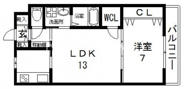 LALLA PALLOOZA(1LDK/3階)の間取り写真