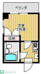 第三忠ぶねビル(1K/4階)の間取り写真