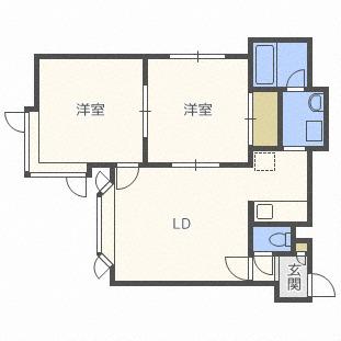 フォーサイトイースト(2LDK/3階)の間取り写真
