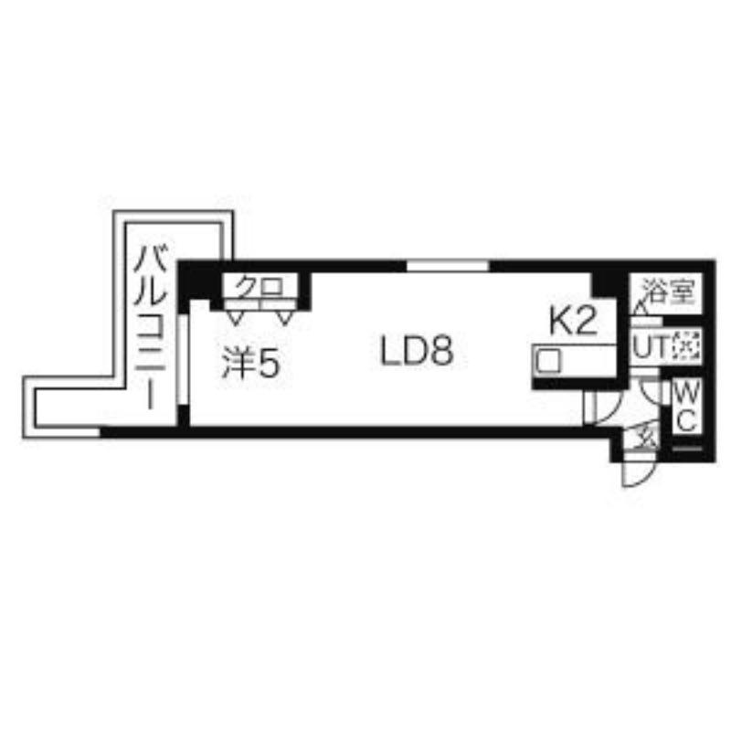 平岸パークヒルハイツ(1DK/1階)の間取り写真