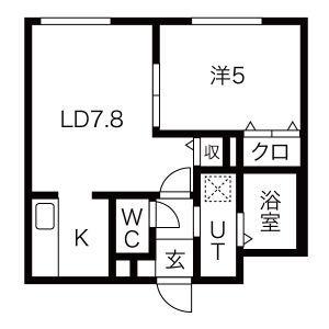 ナトゥーラ(1LDK/2階)の間取り写真