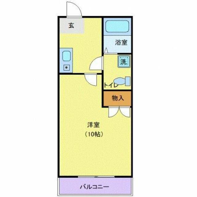 レグルス清新(1K/3階)の間取り写真