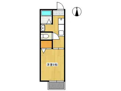 センチュリー福島(1K/2階)の間取り写真