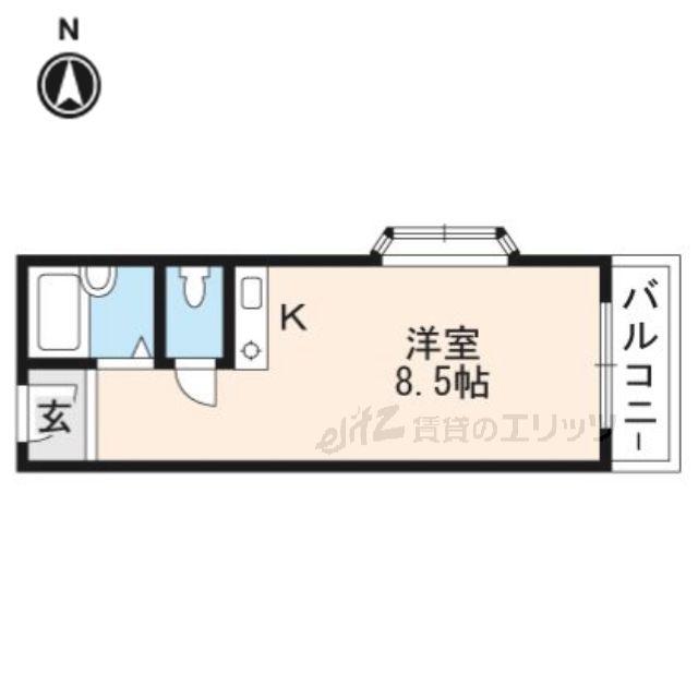 コトブキパークハイツ(ワンルーム/3階)の間取り写真