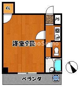 クレールステュディオ(1K/2階)の間取り写真