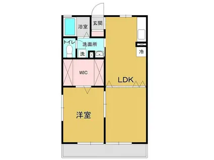 コーポグレイス(1LDK/1階)の間取り写真