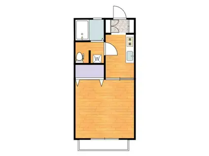 メゾン・ド・良II(1K/2階)の間取り写真