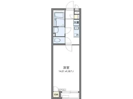 リジーナ(1K/1階)の間取り写真