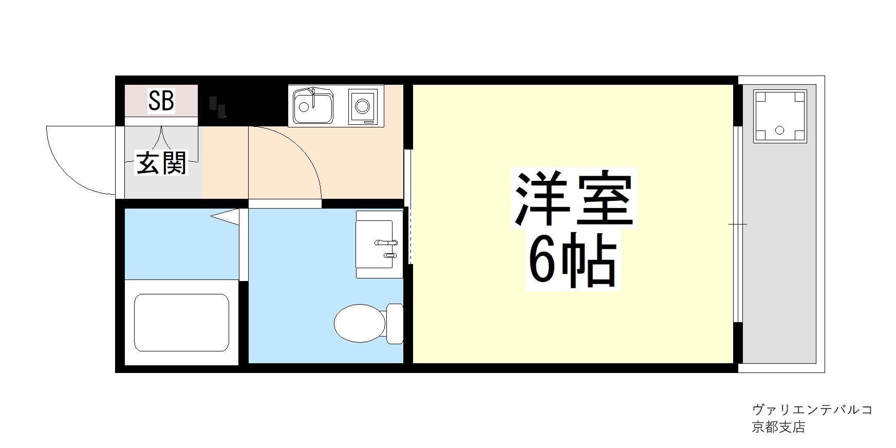 ヴィラ曽我部(1K/3階)の間取り写真