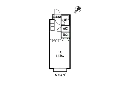 ル・ノール白石駅前II(ワンルーム/2階)の間取り写真
