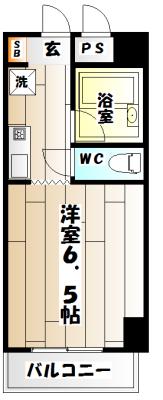 リヴァージュ須磨(1K/1階)の間取り写真