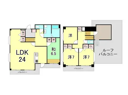 メルヴェイユ甲陽園(4LDK/4階)の間取り写真