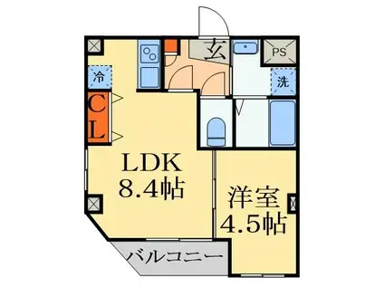 FOREST M27(1LDK/6階)の間取り写真