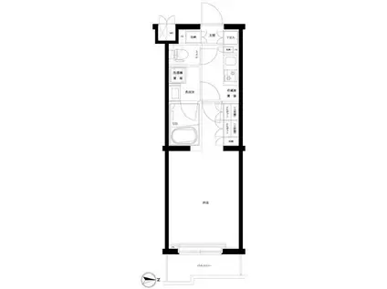 ルーブル武蔵新城参番館(1K/3階)の間取り写真
