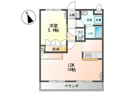 サンクエトワール(1LDK/3階)の間取り写真