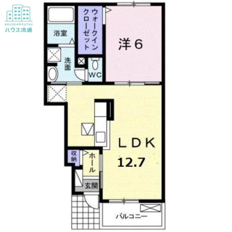 ベルフィオーレ 彩 B(1LDK/1階)の間取り写真