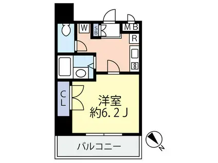 グランヴァン東池袋II(1K/4階)の間取り写真