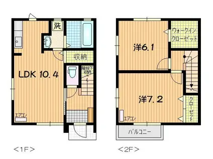 SUNNY WELLB(2LDK/1階)の間取り写真