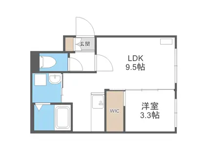 CITY RESIDENCE 南郷18丁目(1LDK/4階)の間取り写真