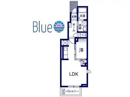 ピエドラ・リオ(1LDK/1階)の間取り写真