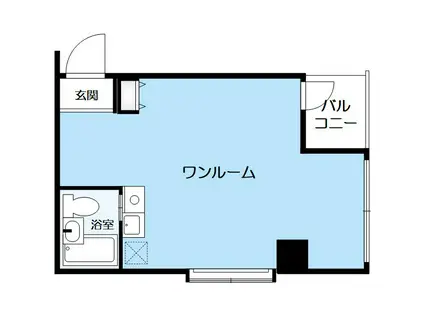 ブライト御影(1K/4階)の間取り写真