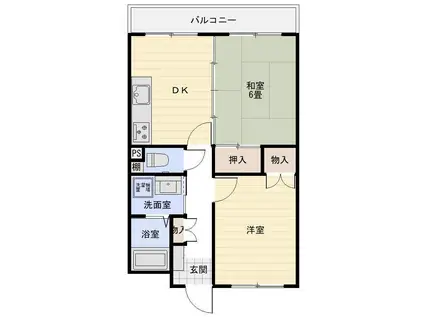 MANSION すみれ(2DK/3階)の間取り写真