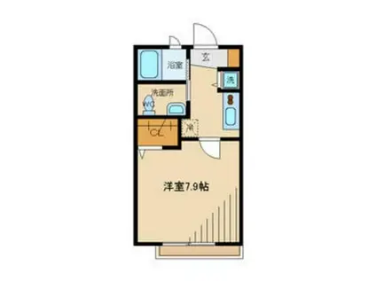 カルム千歳(1K/1階)の間取り写真