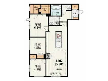 フルール西ケ原(3LDK/1階)の間取り写真