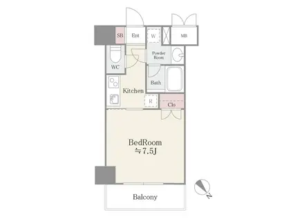 グレイスヴィラ御茶ノ水(1K/5階)の間取り写真