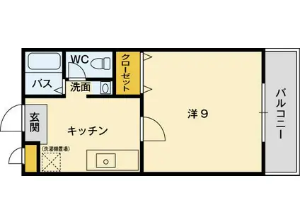 KUBOTAビル(1K/1階)の間取り写真