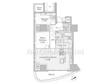 パークコート北青山(2LDK/3階)の間取り写真