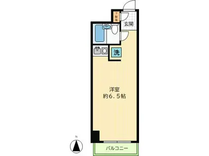 ライオンズマンション太子堂第2(ワンルーム/2階)の間取り写真