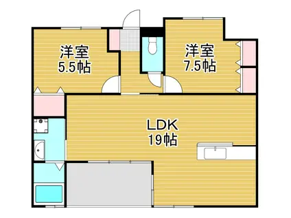 J5・STAGE1(2LDK/5階)の間取り写真