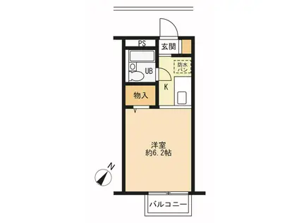 セジュール本庄(1K/1階)の間取り写真