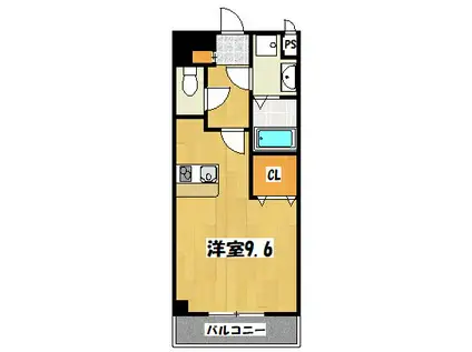 マルコービル(1K/3階)の間取り写真